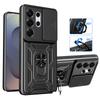 For Samsung Galaxy S26 Ultra S26 Plus S25 Edge S24 FE S23 Case Slide Camera Cover Ring Kickstand Holder Protective Capa Funda