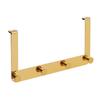 SHOWER CABIN HANGER, Quadruple Towel Hook, Steel, Gold