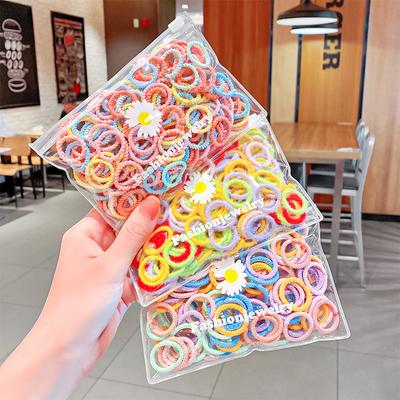 100 STÜCKE Süßigkeiten Kleine Elastische Haargummis Nylon Gummibänder Mädchen Kind Pferdeschwanzhalter Scrunchies Haarband Kinder Haarschmuck