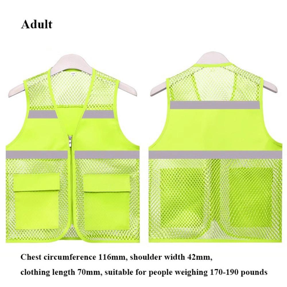 High Visibility Running Sports Vest Mesh Breathable Multicolors Warning Safety Protective Vest Reflective Strip