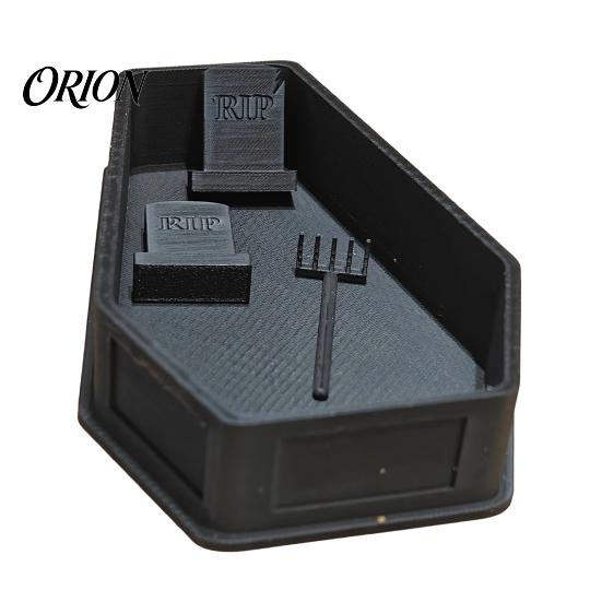 Halloween Party Supplies Gothic Casket Flower Pot, Include Tombstone And Rake Accessories, 3D Printed Plant Containers Unique Container for Home Decor