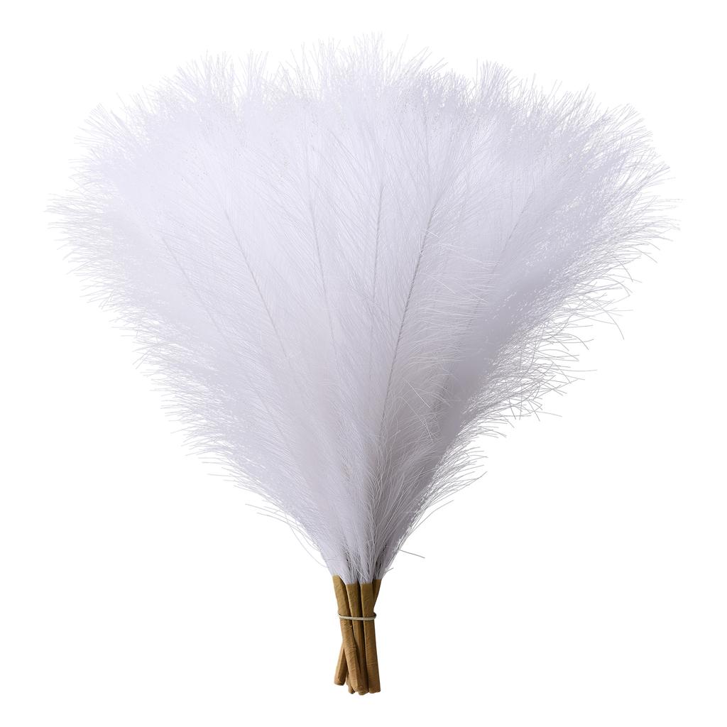 Faux Pampas Grass 17.3in High Rustic Colors Durable Cloth Widely Used Fake Reed Grass