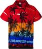 Camisa Hawaiana con Palmeras Tropicales Impresión 3D Para Hombres/Mujeres Verano Casual Moda Manga Corta Camisas Botón Arriba Blusa de Vacaciones