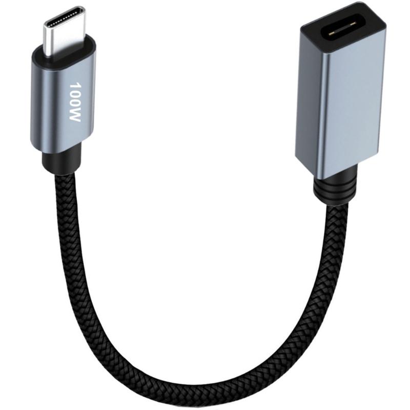 

Удлинительный кабель USB C PD100W для быстрой зарядки и передачи данных 480 Мбит/с с нейлоновой оплеткой и маркером