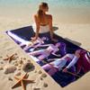 Fantasy Sisters Stylish Digital Printing Beach Towel Quick‑Drying Absorbent Blanket for Beach Pool Gym Travel