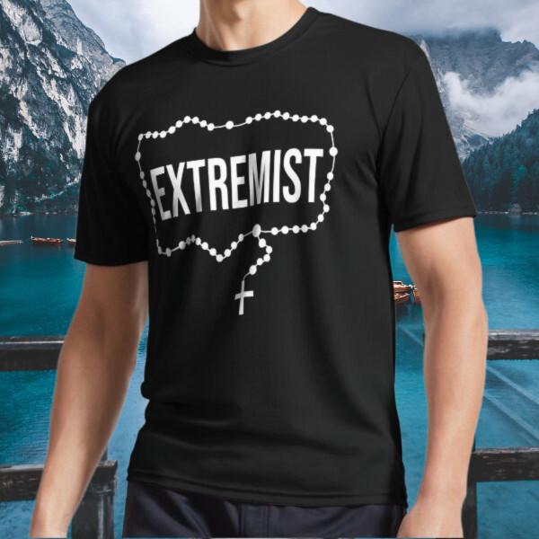 

New Shirt Catholic Extremist with rosar- Logo Active T-Shirt Funny Size S to 5XL 4XL