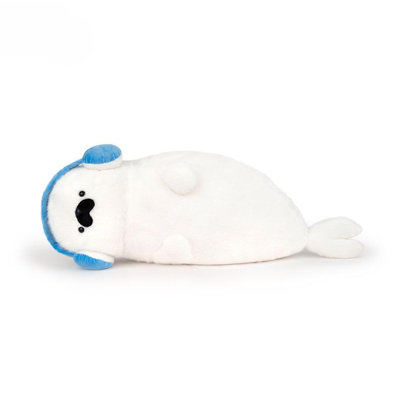 Cute Seal Plush Toy Cute Doll Sleeping On Bed Pillow Cartoon Sea Otter Doll Boy and Girl Birthday Gift