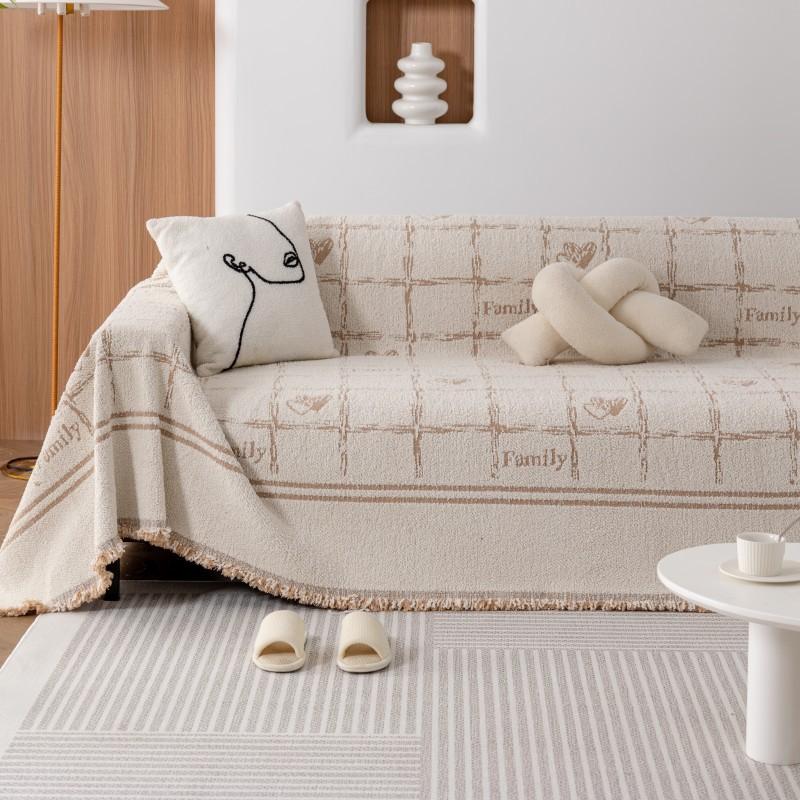 Sofa Cover Cloth Anti-Scratching Non-Stick Towel Cushion Plush Four Seasons Universal Cover Cover Machine Washable Full Covered
