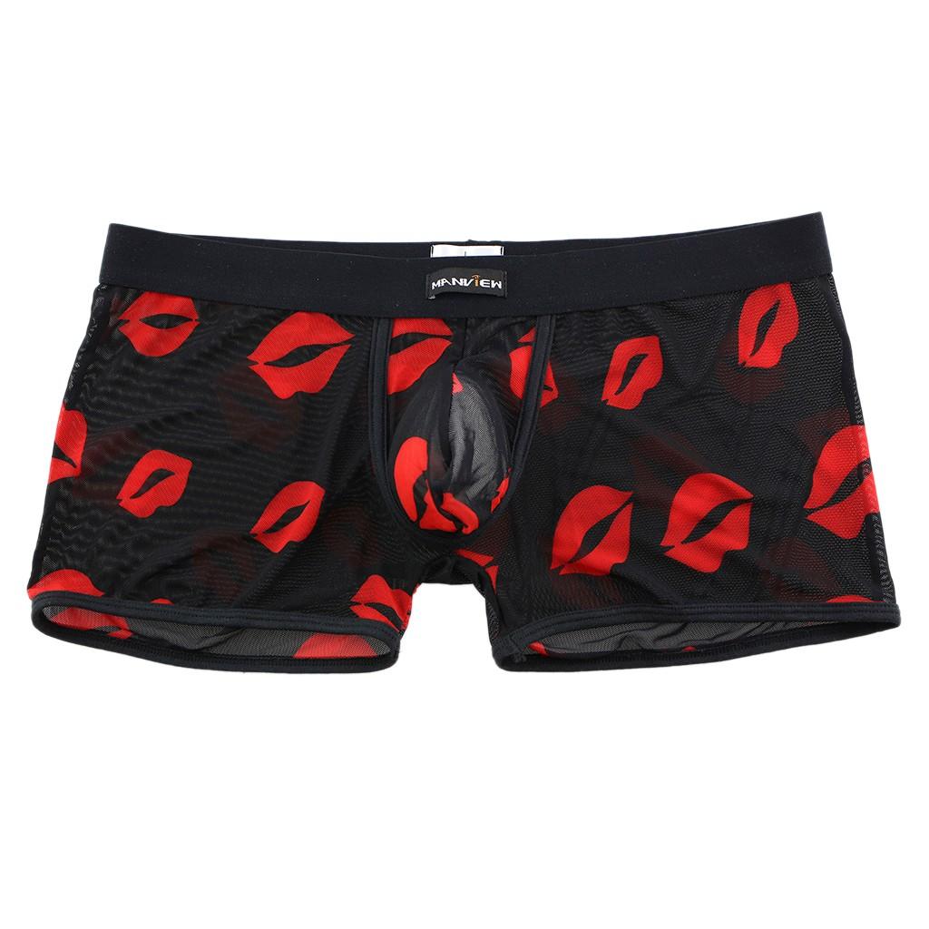 Men's Sexy Underwear Sports Underwear Lips Printed Underwear