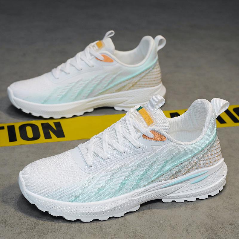 Men's Shoes 2025 New Spring Fly-woven Lightweight Soft-soled Running Shoes Youth Sports and Leisure Winter Dad Shoes