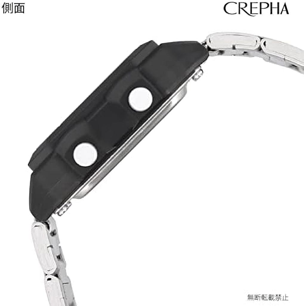 [Klefa] Digital Men's Watch Waterproof Metal Band Silver TS-D306-BK