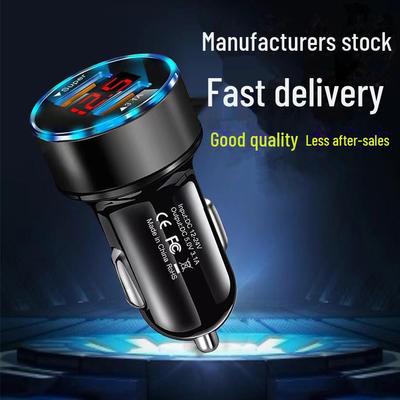 Dual USB Fast Charging Car Charger with PD Digital Display