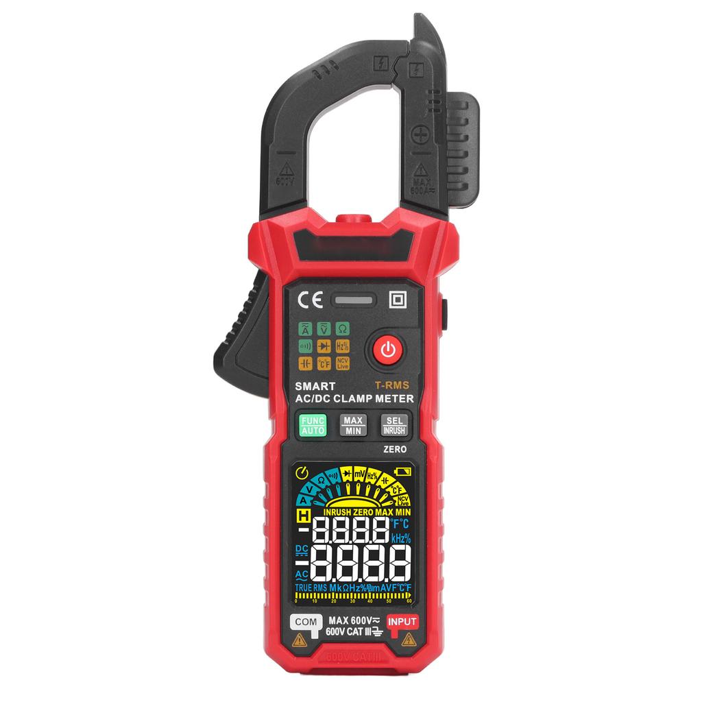 Digital Clamp Meter Multifunctional AC DC Ammeter NCV Smart Auto Ranging Multimeter for Testing