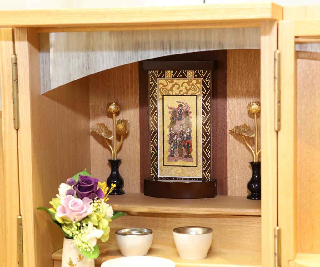 Tiara [Bean] Brown, Standing Hanging Scroll, Modern Stand, 17cm Tall, Principal Image, Thirteen Buddhas