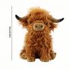 Highland Cow Stuffed Animals Plush Toy Fluffy Bull Animal Doll Soft for Kids Christmas Gift