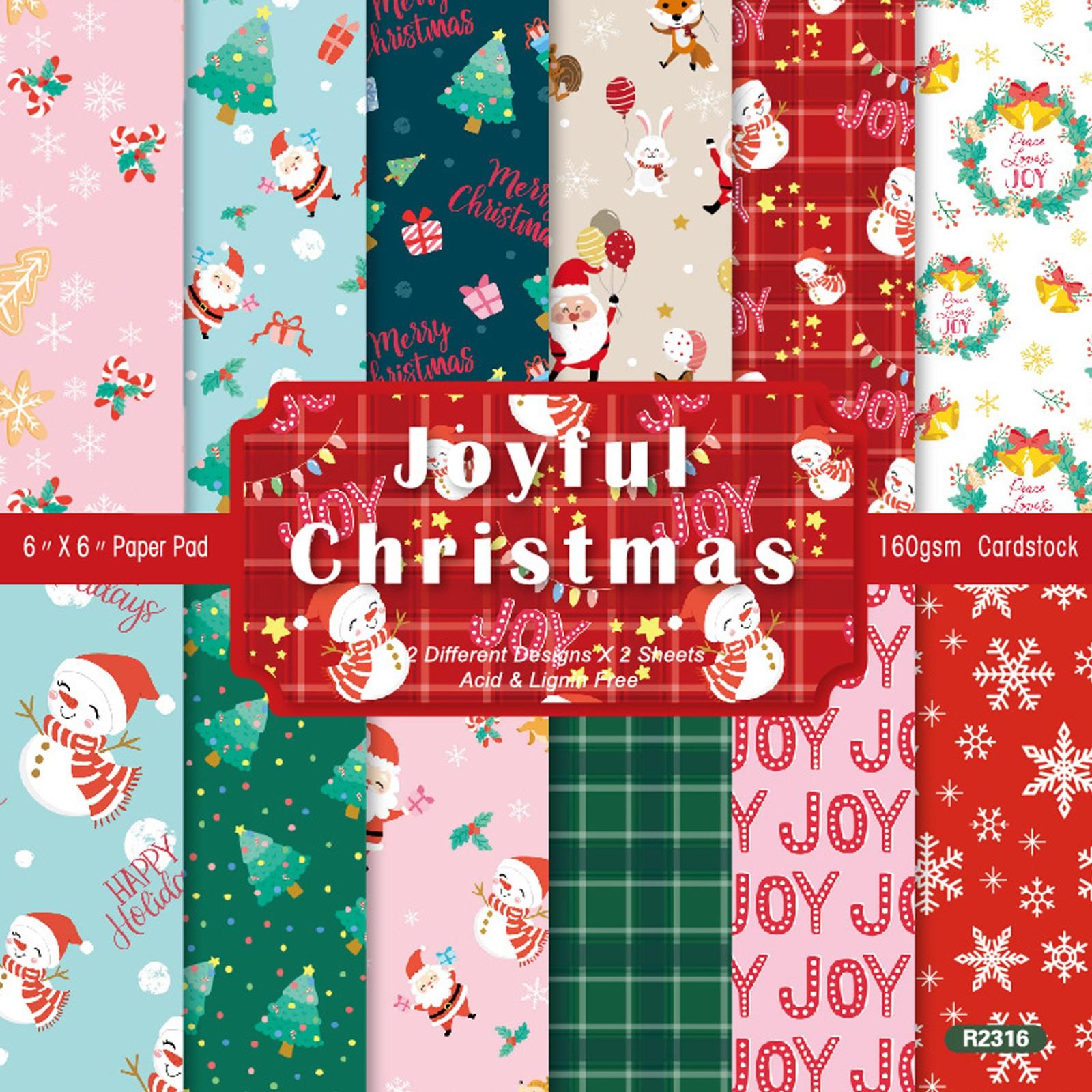 

Набор рождественской узорчатой бумаги, декоративная бумага для изготовления открыток, рукоделия, скрапбукинга, украшения24 шт.