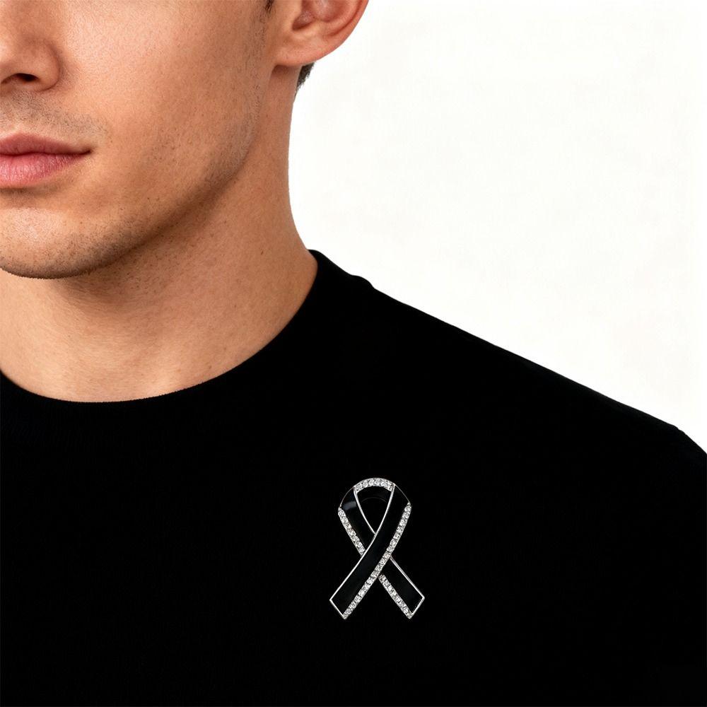 Nieuwe Zwarte Herdenkings Zwarte Badge Koningin Begrafenis Rouw Badge Souvenir Legering Zwarte Lint Broche Speld Voor Begrafenissen en Rouw