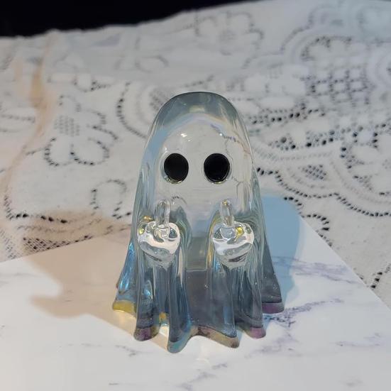 Yousheng Middle Finger Ghost Mold Halloween Ghost Mold DIY Craft Resin Casting Mold for Paraffin Gel Beeswax Ghost Figurine