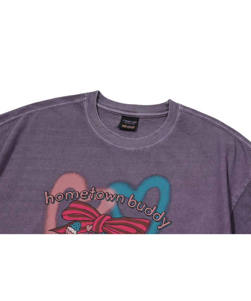 CPGN STUDIO Hometown Buddy Pigment Short Sleeve T-Shirt Ash Purple