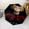 Haikyu Print Automatic Umbrella, 8 Rib Iron Frame, Plastic Handle, Suitable for Outdoor Travel &Daily , Ideal Gift