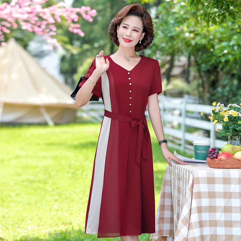 Yalu V-Neck Tie-Waist Midi Dress 2XL