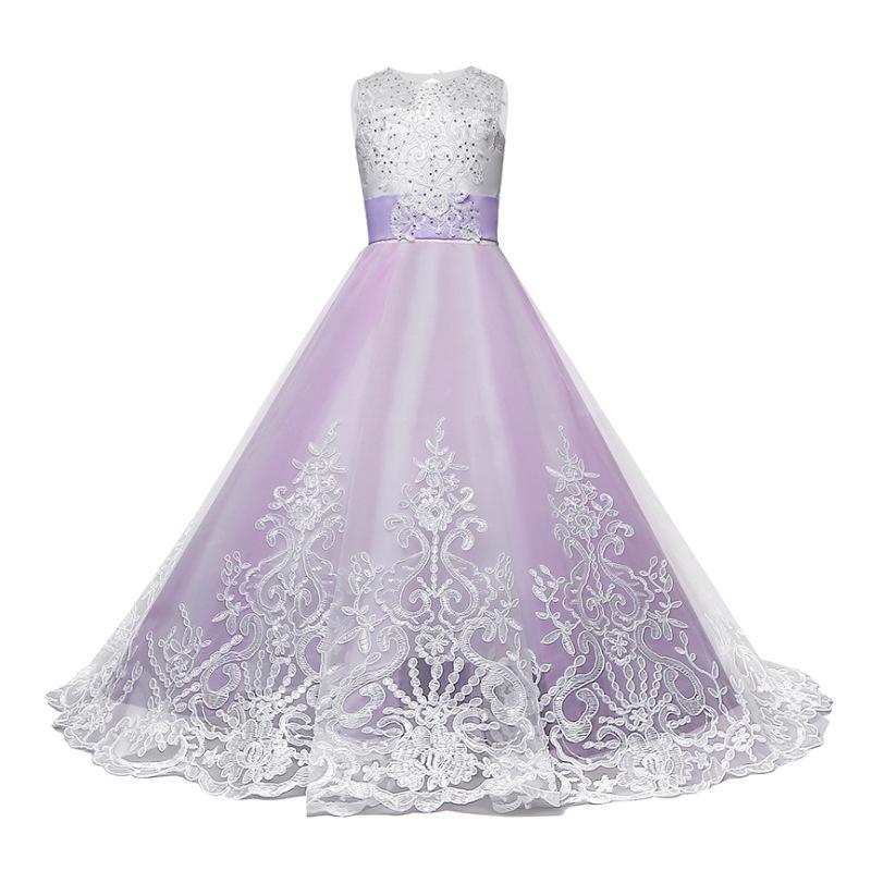Teen Girls Long Dress Bridesmaid Kids Dresses Girls Children Princess Party Wedding Gown