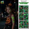 Cross Border Cartoon Halloween Night Light Tattoo Sticker Waterproof Sweat Long-lasting Green Children's Face Glowing