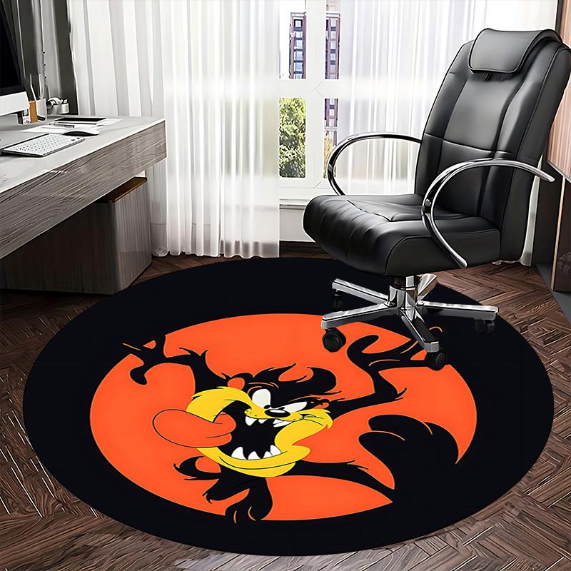 Tazmanian Devil Chair Mat - Round Carpet for Home Decor, Office Use, Living Room, Bedroom, Gift Idea0280b