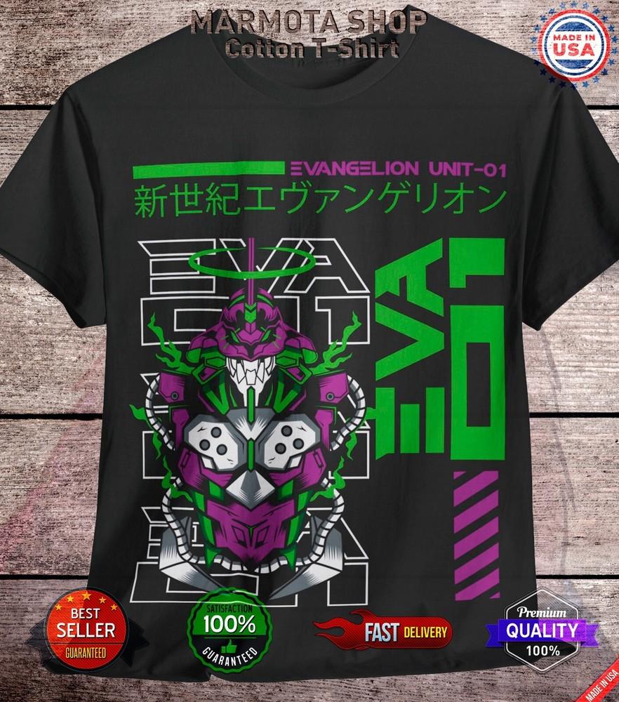 

EVA 01 Neon Genesis Evangelion T-Shirt Japanese Anime Manga NERV Shirt Tee Ikari M