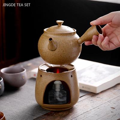 350ml Japonská Hrubá Keramika Konvice na Čaj Domácí Vintage Velkokapacitní Konvice s Bočním Uchem Keramická Krása Čajové Sítko Tradiční Čajové Nádobí
