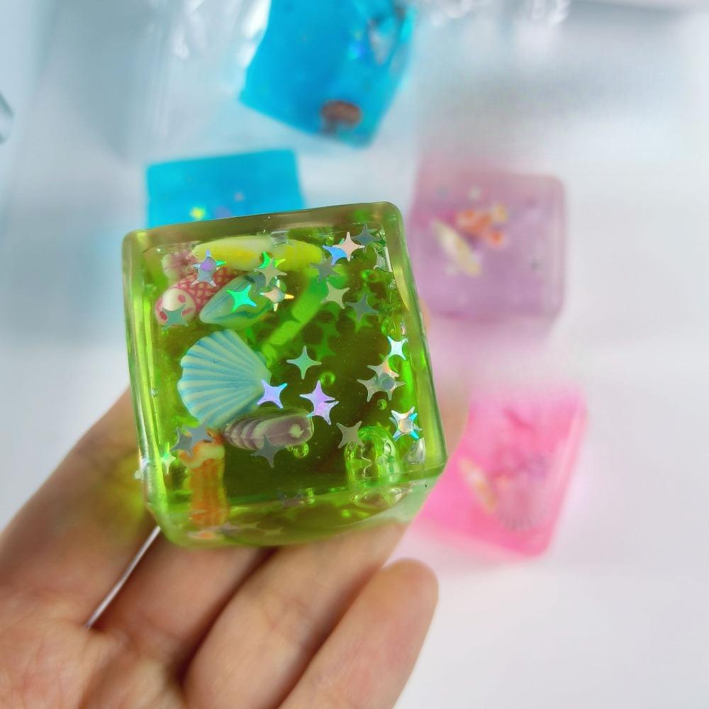Cubo Oceanico Maltosio Squishy Cubo d'Acqua Rimbalzo Lento Sensoriale Spremere Per Sollievo dallo Stress Quotidiano