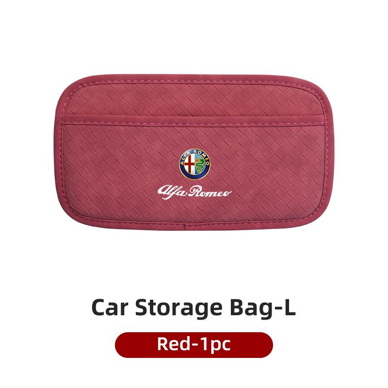 TKJLP1 Plaid Self-Adhesive Storage Hanging Bag For Alfa Romeo Giulietta 159 147 156 166 Mito Giulia GT Stelvio Tonale