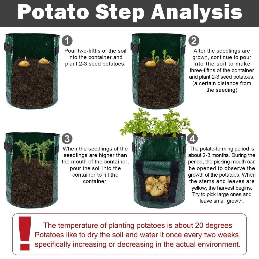 3/5/7/10 Gallon Garden Planting Bag Planting Nursery Pot Vegetable Tomato Potato Flower