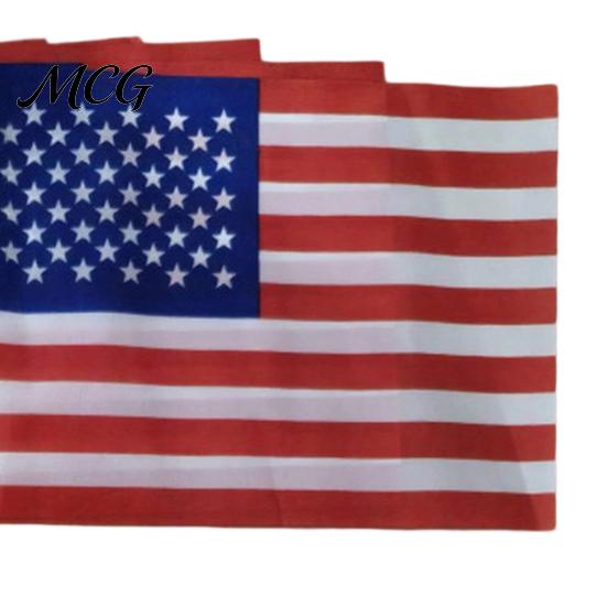 Amerikaanse Vlag Set Stand Set, 5 Stuks Feestvlaggen met Stokken En Waaiervormige Waterdichte Voeten voor Muur Balkon Winkelpuien Buiten Decor Patriottisch