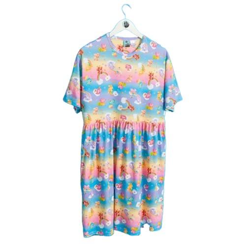 Care Bears Womens/Ladies Rainbow Castle Dreams All-Over Print Smock Dress