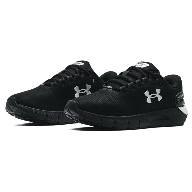 Under Armour Women's Charged Rogue 2.5 Rip Running Shoes Black Metallic Silver 3025246-001