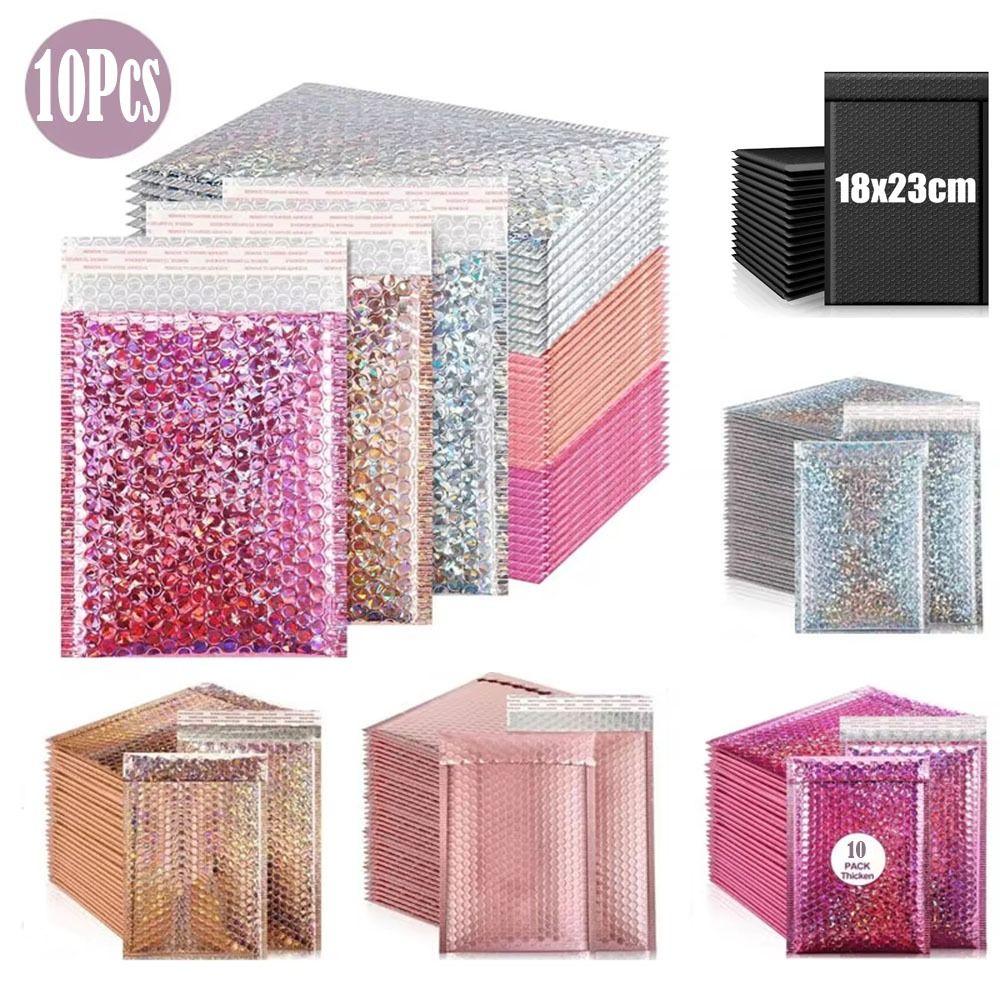 10Pcs Waterproof Bubble Mailers Pearlescent Film Shipping Bags Durable Foam Envelope