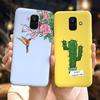 For Samsung Galaxy A6 2018 Case SM-A600F Cute Sunflower Astronaut Phone Cover For Samsung A6 Plus 2018 A6Plus A6+ SM-A605F Coque