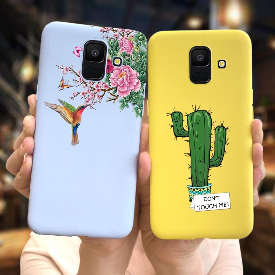 For Samsung Galaxy A6 2018 Case SM-A600F Cute Sunflower Astronaut Phone Cover For Samsung A6 Plus 2018 A6Plus A6+ SM-A605F Coque