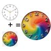 Silent Round Glass Clock 30cm Custom Logo Printing High Transparency Slim Wall Clock Home Decor