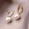 Zircon Pearl Earrings: Elegant & Versatile Fashion for Women