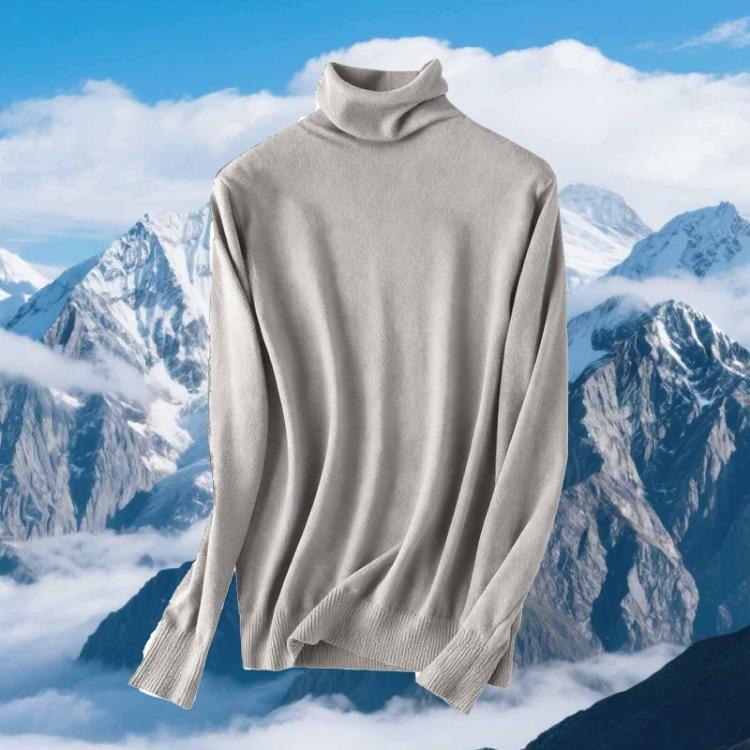 Womens Turtleneck Sweater Slim Fit Wool Long Sleeve Seamless Temperament