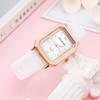 Exquisite Fashion Ladies Watch Rectangle Casual Silicone Strap Quartz Watch Schoolgirl Watch