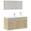 2 Piece Bathroom Furniture Set In Sonoma Oak Particle Board