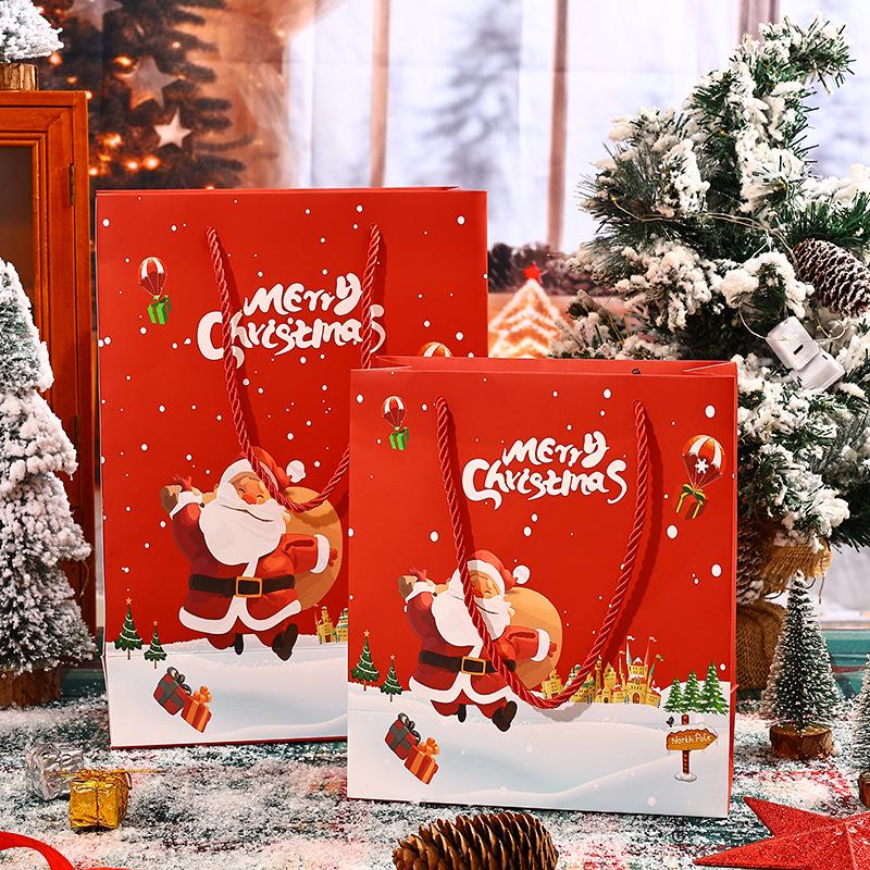 Christmas Gift Box: Red Scarf, Hat, Socks, Thermos Cup In Festive Packaging