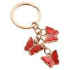 Key Chain Butterfly Charms Tassel Stainless Exquisite Shoulder Bag Schoolbag Decoration Hanging Pendant Smooth Car Key Keyring Purse Bag Accessories