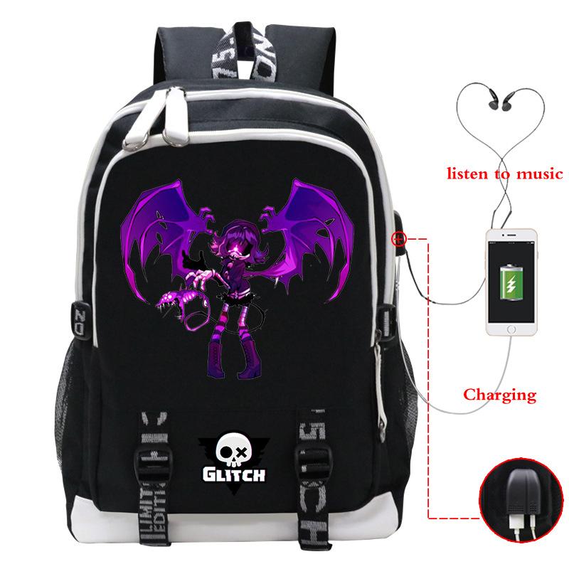 Murder Drones Leisure Travel Backpack Multifunctional USB Student School Bag Large Capacity