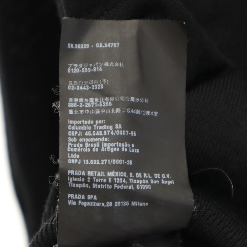 PRADA Long sleeve V neck knit cardigan 38 black Women Used