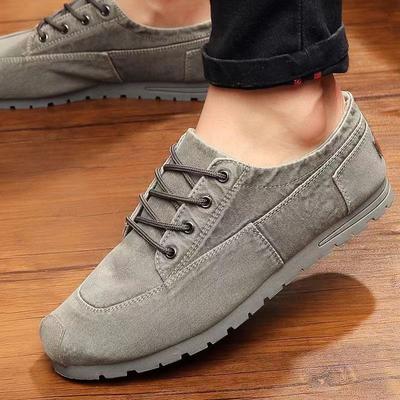 Zapatos de tela fina de primavera y verano, zapatos transpirables para hombre, zapatos casuales de lona con cordones, suela plana, zapatos cómodos para hombres jóvenes