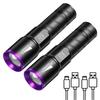 UV Flashlight LED Ultraviolet Torch Zoomable Mini Ultra Violet Lights 395nm Inspection Lamp Pet Urine Stain Detector Tools